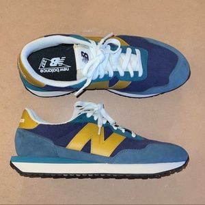 New Balance NB 237 Size 11D (medium width) Mountain Teal w/ Gold Moss Brand New